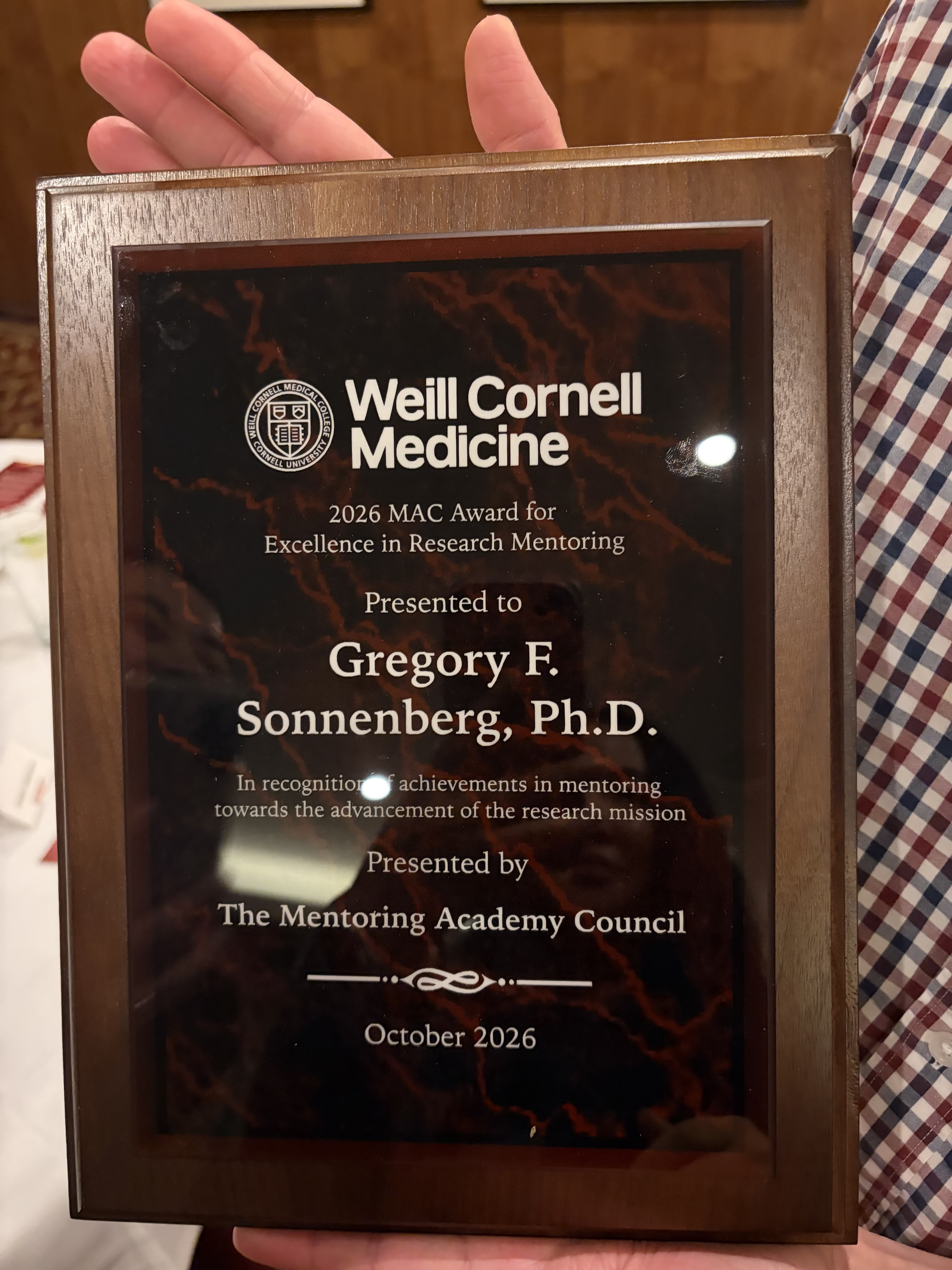 Cornell MAC Mentoring Award in Research Excellence